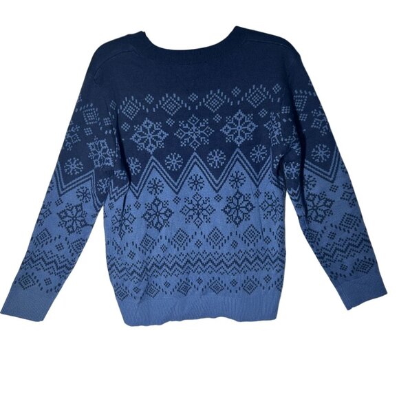 Gloria Vanderbilt Fairisle Sweater Women's‎ Medium Titan Wild Wind Blue NEW - Picture 2 of 8